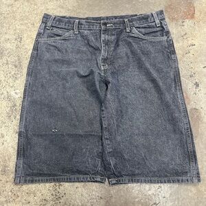 Dickies Carpenter Jorts Men’s 38 Dark Wash Baggy Faded Heavyweight Streetwear